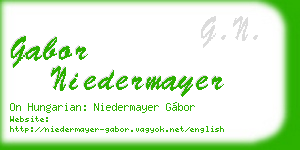 gabor niedermayer business card