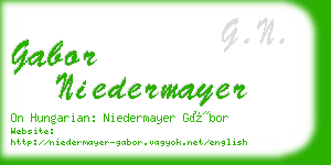 gabor niedermayer business card